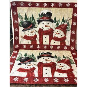 2 St. Nicholas Square Snowmen Placemats  # 3152